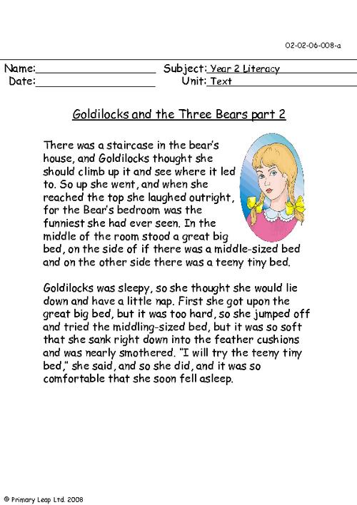 Goldilocks and the three bears part 2