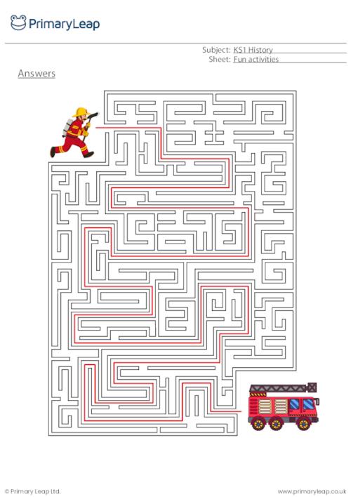 Maze - Find the fire engine