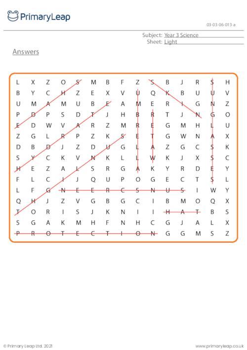 Safety in the sun word search