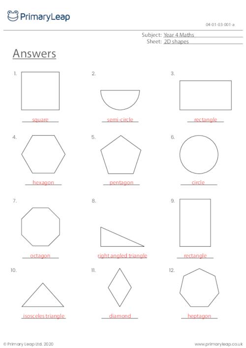 2D shapes