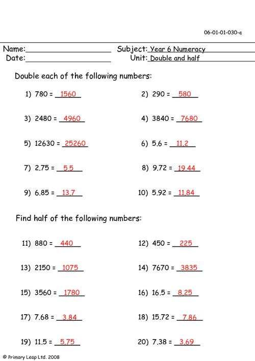 Find double and half of a number