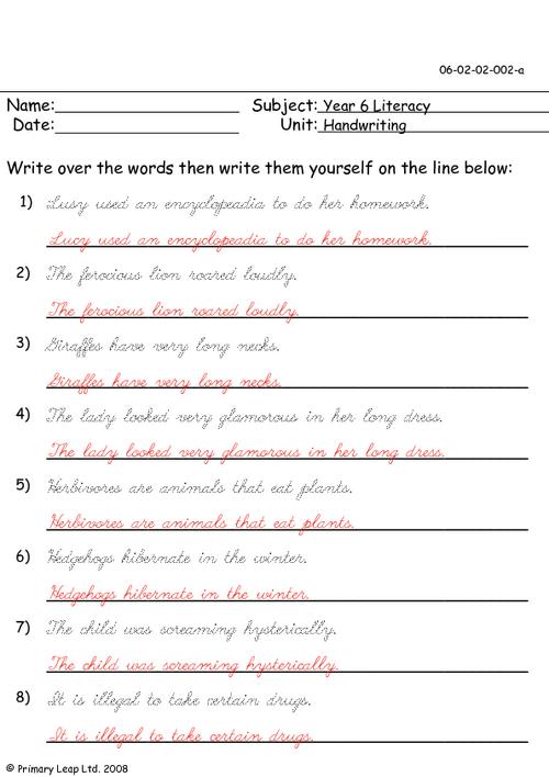 Handwriting skills 2