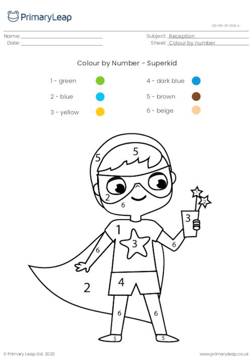 Colour by Number - Superkid