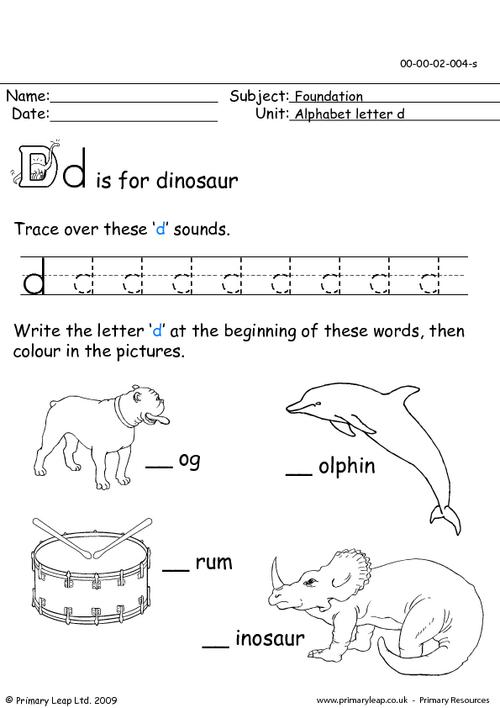 this activity will help children recognise the letter d and practise ...