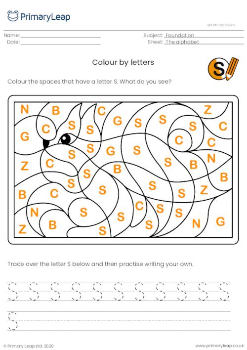 Colour by letters - Squirrel