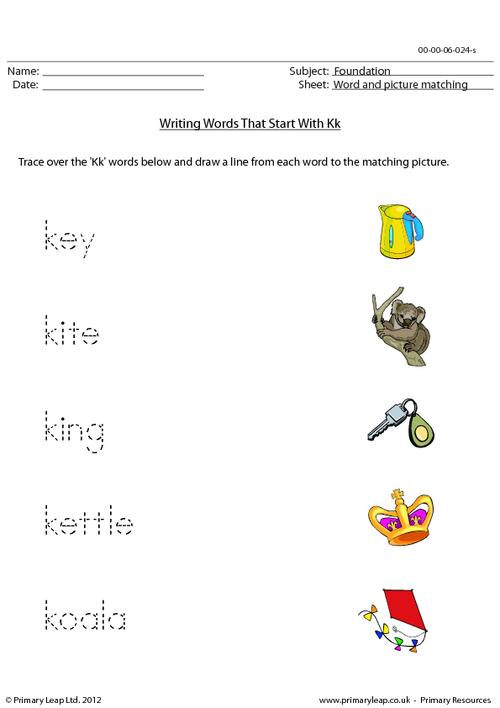 Words starting with Kk