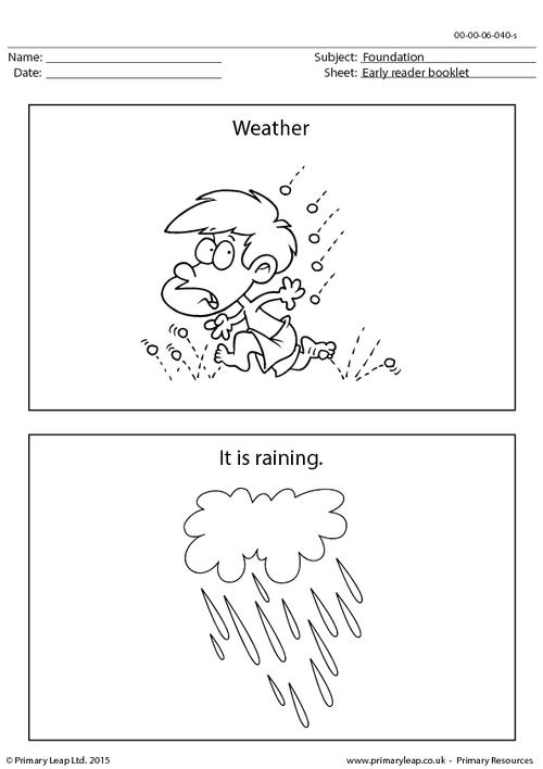 Early Reader Booklet - Weather