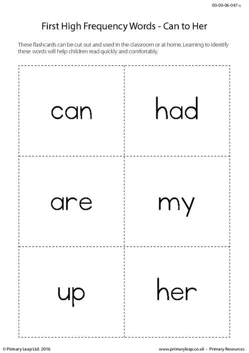 High Frequency Words - Can to Her
