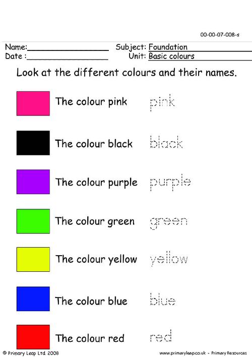 Basic colours