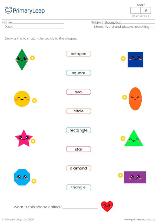 Word and picture matching - Shapes
