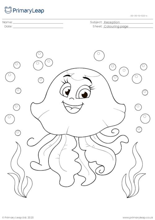 Colouring page - Jellyfish