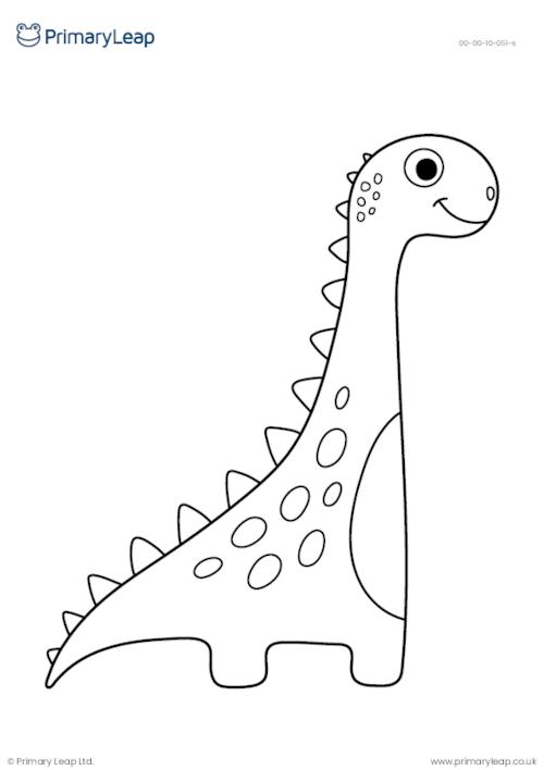 Dinosaur colouring page