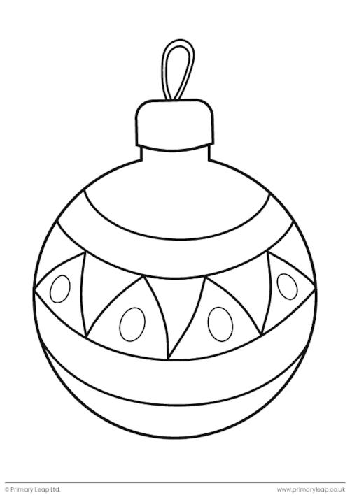 Christmas colouring page - Bauble