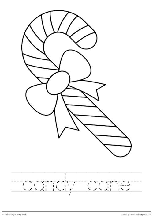 Christmas colouring page - Candy cane