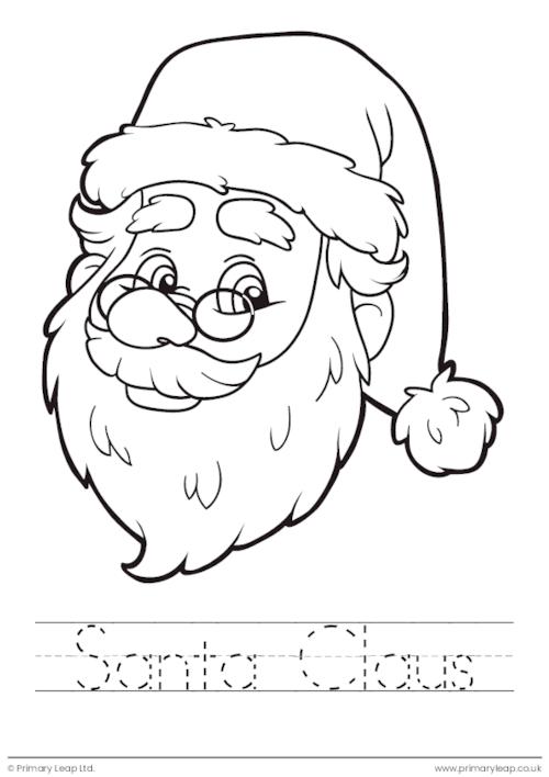 Christmas colouring page - Santa Claus