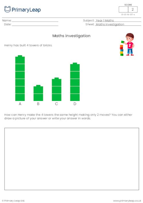 Maths investigation - Building blocks