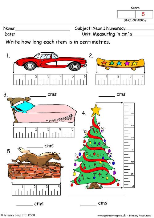 numeracy measuring in cms 2 worksheet primaryleapcouk