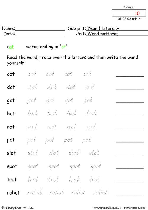 Word Patterns 14