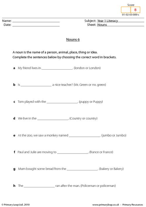 Year 1: Literacy Printable Resources & Free Worksheets for Kids ...