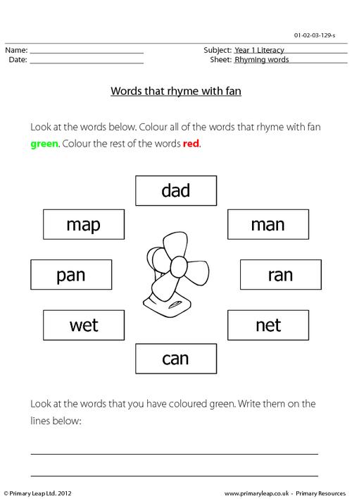 Words that rhyme with 'fan'