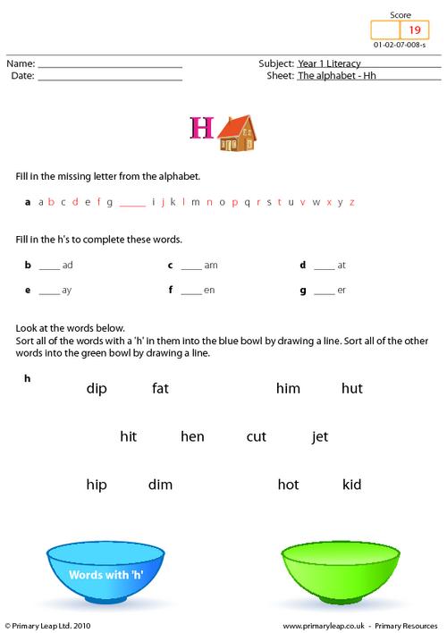 The alphabet - Hh
