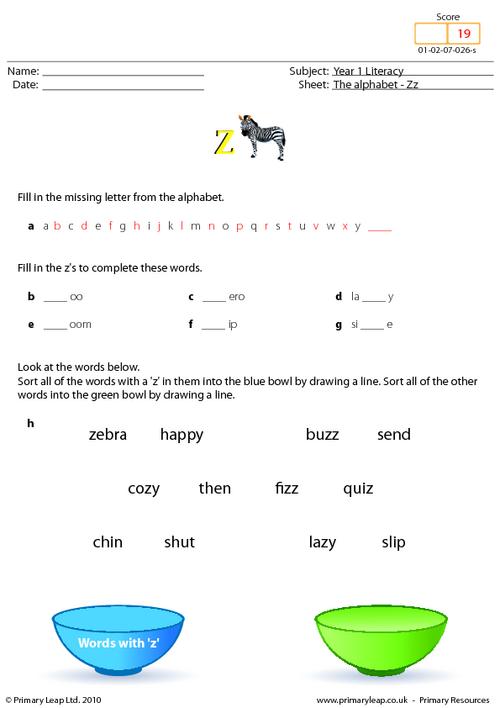 The alphabet - Zz