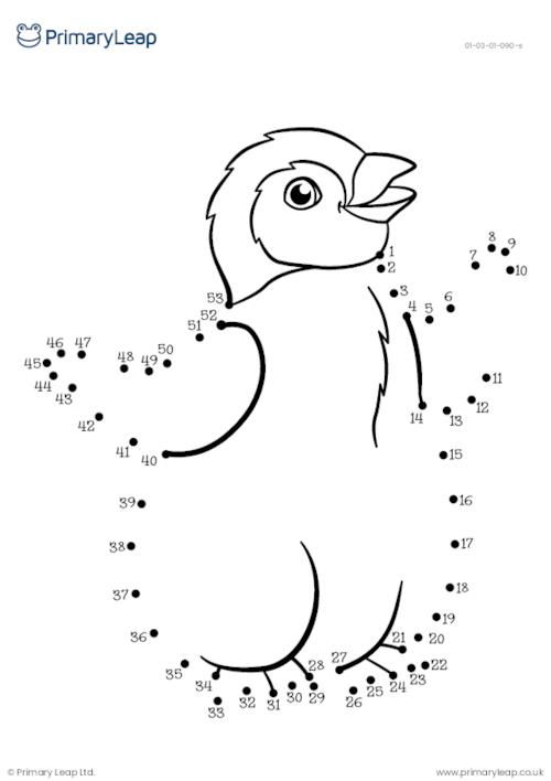 Penguin chick Dot to Dot activity