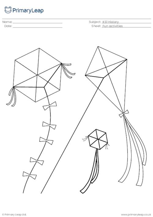Kite Colouring Page