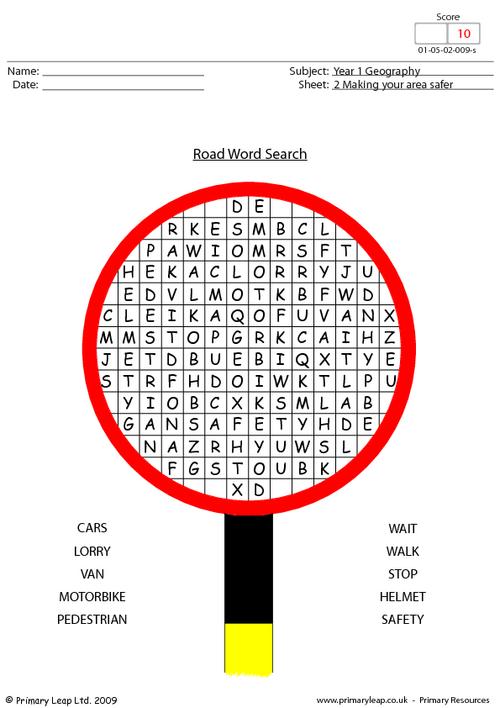 Road Word Search