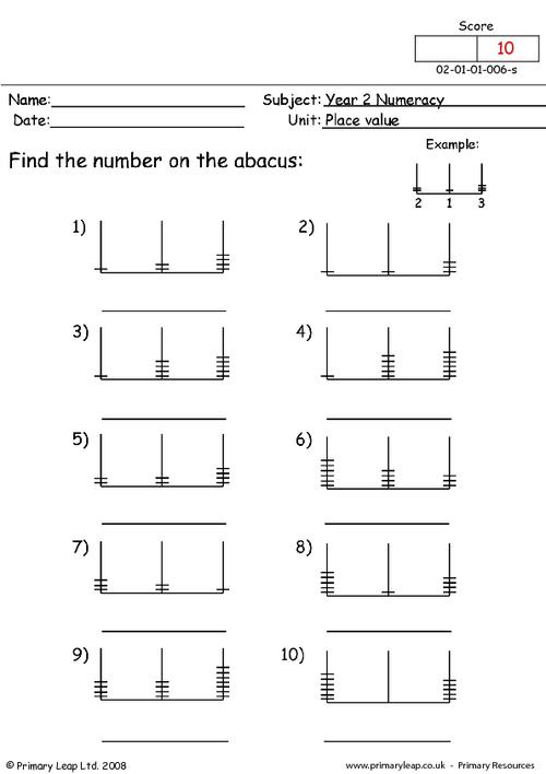 numeracy place value 3 worksheet primaryleap co uk