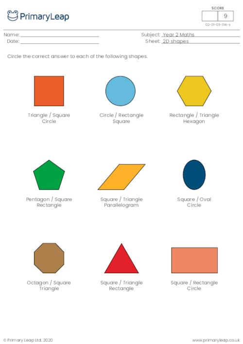 Identify 2D shapes