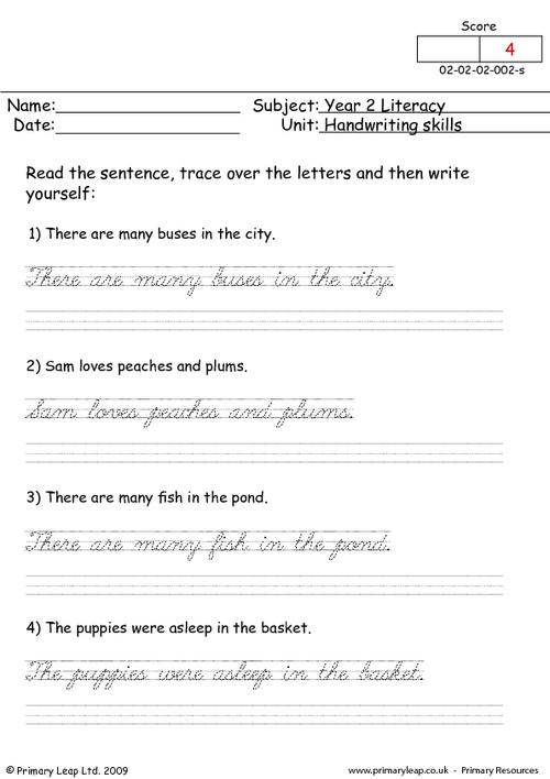 Handwriting Skills 2