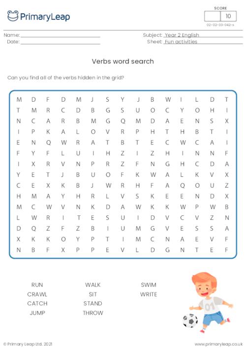 Verbs word search
