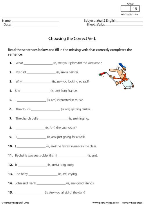 Choosing the Correct Verb - is, am or are (2)