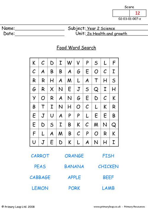 Food word search
