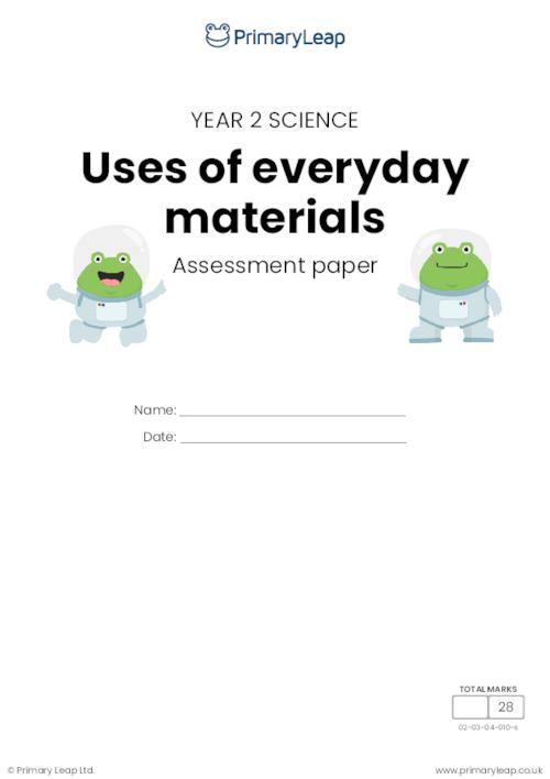 Y2 Uses of everyday materials assessment