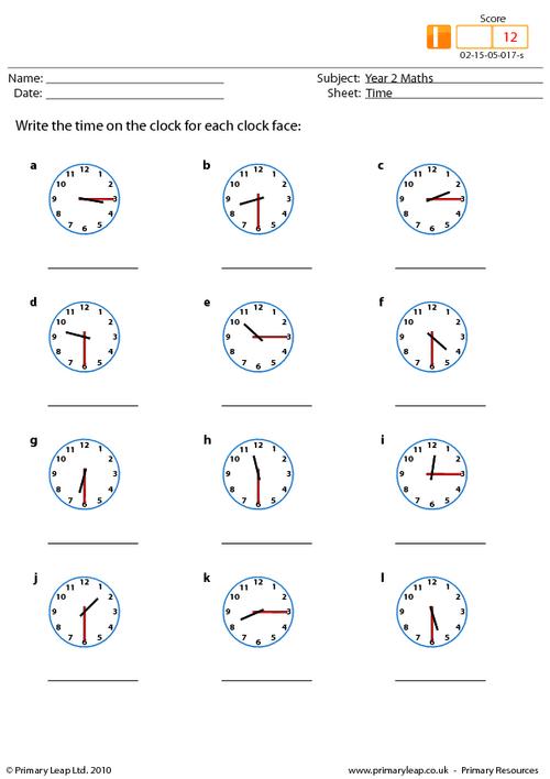 numeracy time worksheet primaryleap co uk