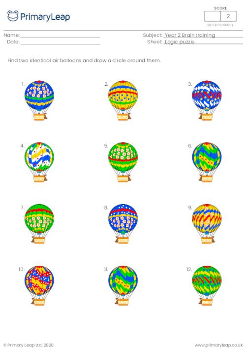 Find two identical pictures - Air balloons