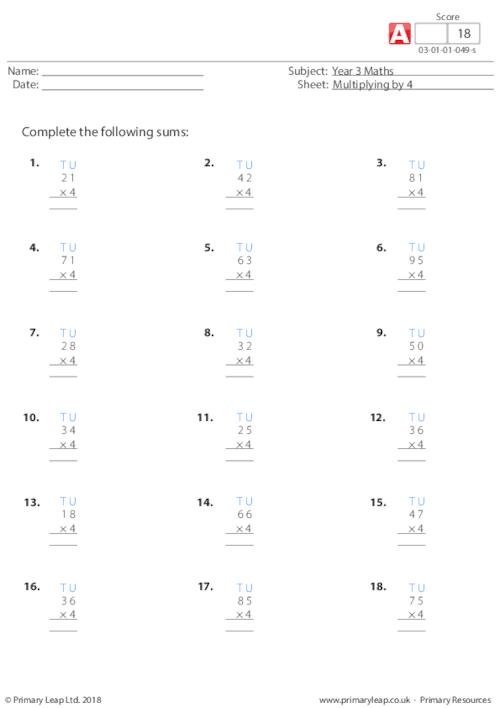 Multiplication x 4