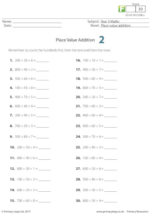 Place Value Addition 2