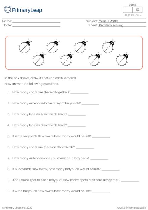 numeracy problem solving worksheet primaryleap co uk