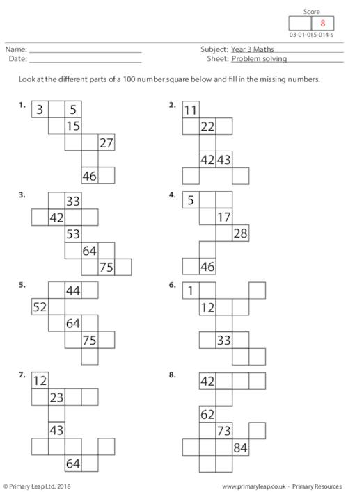 Square Printable primary worksheets