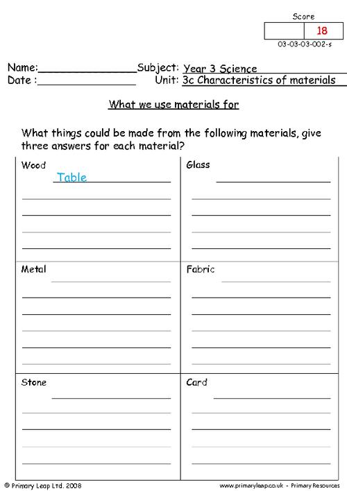 year 3 science printable resources free worksheets for kids