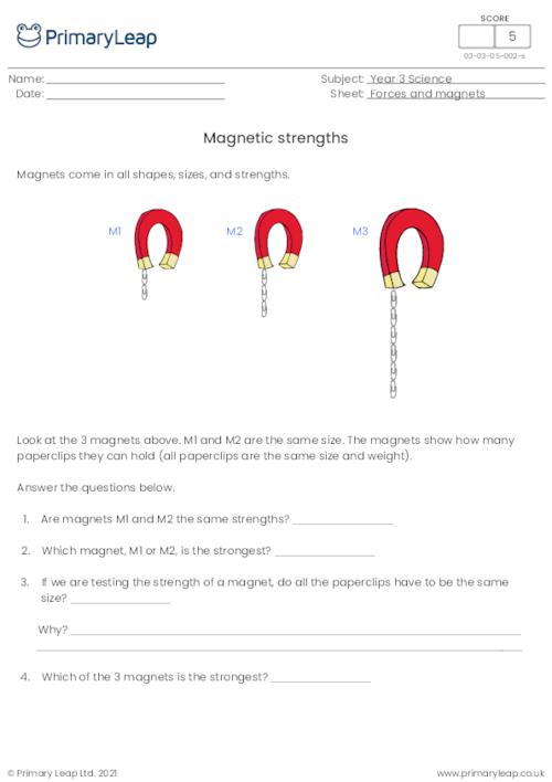 Understanding Magnets Worksheets 3Rd And 4Th Grade ...