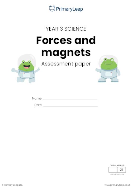 Y3 Forces and magnets assessment