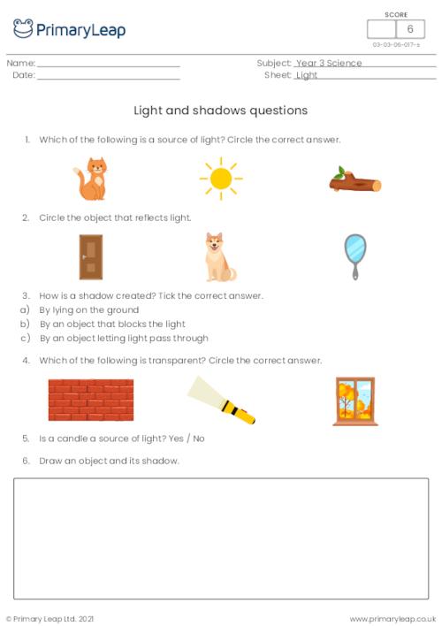 Light and shadows questions