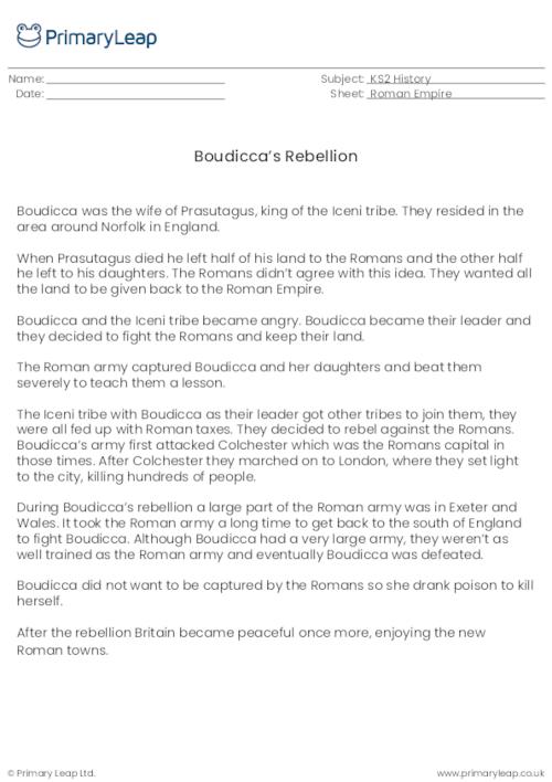 Boudicca's rebellion