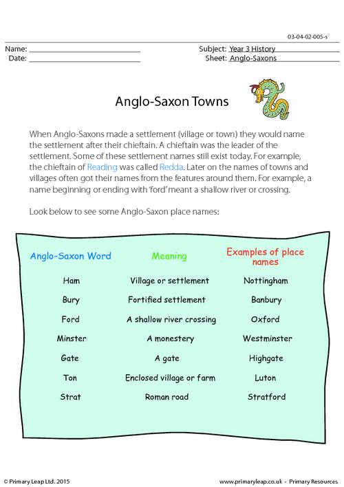Anglo-Saxon Towns