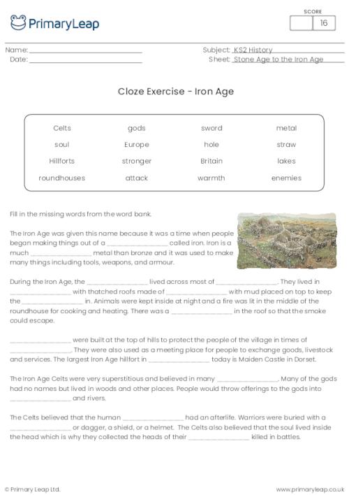 Cloze Exercise - The Iron Age