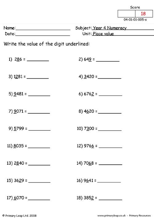 value-of-underlined-digit-worksheet